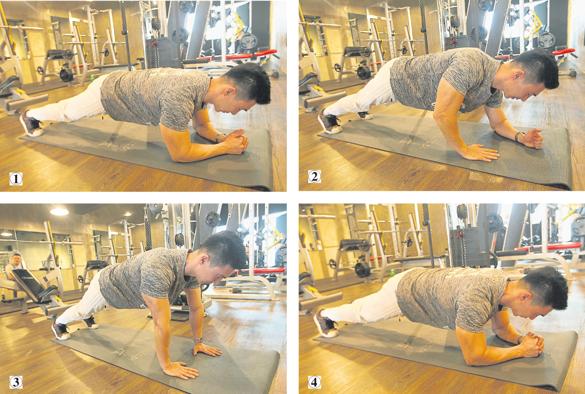 俯臥撑体（push up plank）